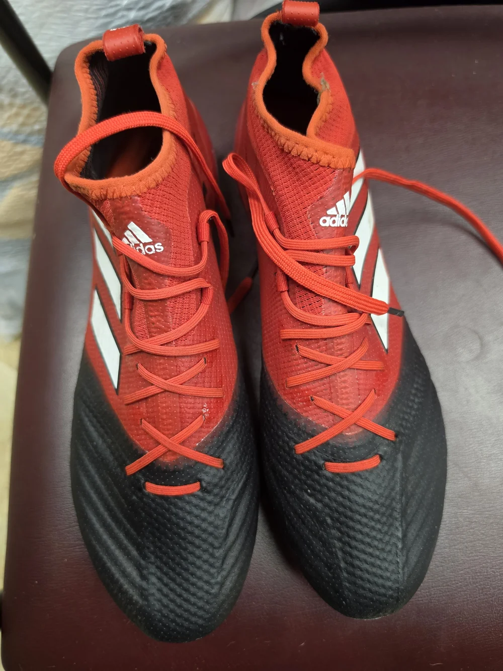 Adidas Red & Black Soccer Cleats